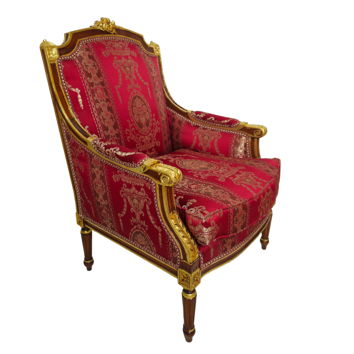 Barok fauteuil Empire bordeaux