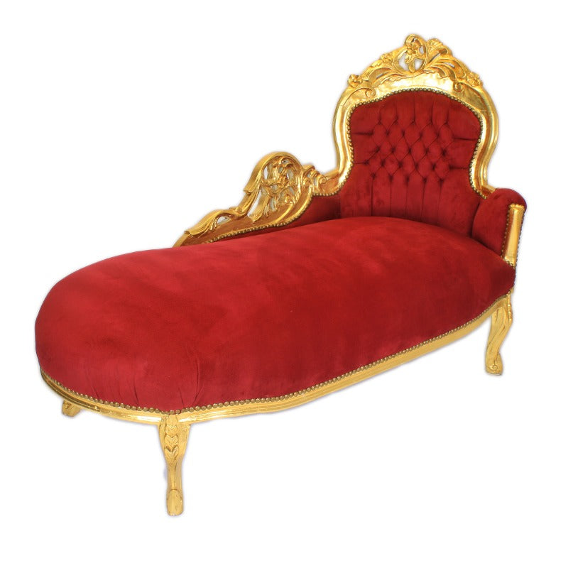 Chaise Longue - Goud Bordeaux