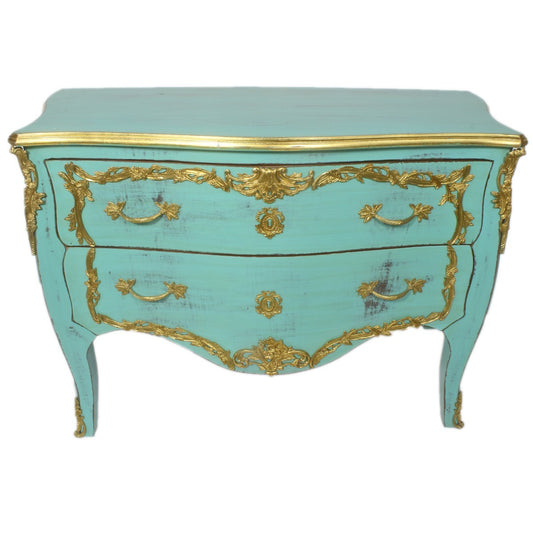 Barok Commode XL Shabby Chic Turquoise