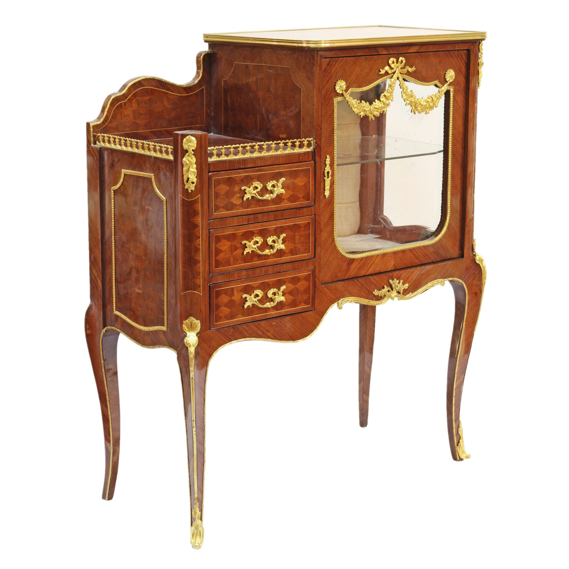 Marqueterie Vitrine Commode Juliëtte - MegaBarok