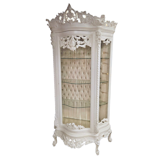 Vitrine Kast Fleur wit-creme