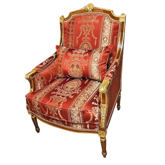 Barok fauteuil Empire bordeaux