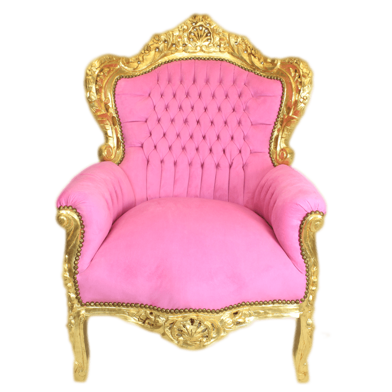 "Barokke Zetel met Gedraaide Armleuningen - Bewonder de sierlijke lijnen en elegante proporties van deze prachtige fauteuil, een essentieel element voor een luxueus interieur."