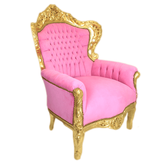 "Barokke Zetel met Gedraaide Armleuningen - Bewonder de sierlijke lijnen en elegante proporties van deze prachtige fauteuil, een essentieel element voor een luxueus interieur."