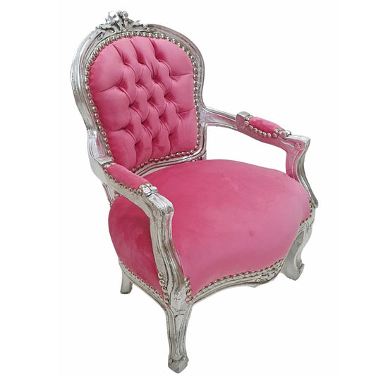 Kinderstoel Zilver Roze